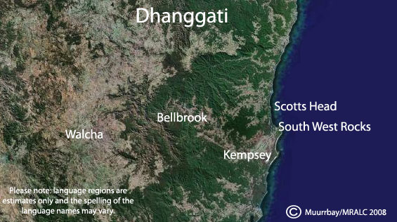 dhanggati Dhanggati Language Map