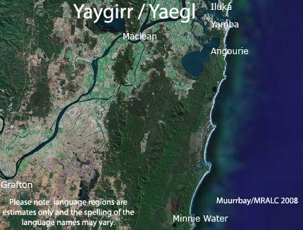 Yaygirr/Yaegl Language Map